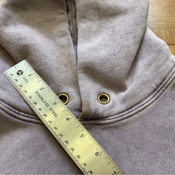 Les Tien Unisex Heavyweight Crew Neck Sweatshirt Size Small Light Purple FLAWS - Picture 10 of 11